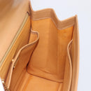GUCCI Hand Bag Leather Beige Gold Tone 000 256 0192 Auth LN050-21