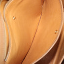 GUCCI Hand Bag Leather Beige Gold Tone 000 256 0192 Auth LN050-25