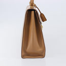 GUCCI Hand Bag Leather Beige Gold Tone 000 256 0192 Auth LN050-4