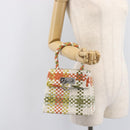 Salvatore Ferragamo Gancini Hand Bag Leather Multicolor Silver Auth LN051V-21