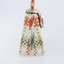 Salvatore Ferragamo Gancini Hand Bag Leather Multicolor Silver Auth LN051V-5