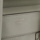 CELINE Luggage Mini Shopper Hand Bag Leather Ivory Silver Auth LN052V-19