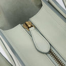 CELINE Luggage Micro Shopper Hand Bag Leather Ivory Gold Tone Auth LN053V-22