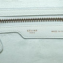 CELINE Luggage Micro Shopper Hand Bag Leather Ivory Gold Tone Auth LN053V-23