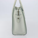CELINE Luggage Micro Shopper Hand Bag Leather Ivory Gold Tone Auth LN053V-3
