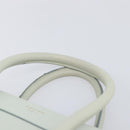 CELINE Luggage Micro Shopper Hand Bag Leather Ivory Gold Tone Auth LN053V-14