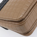 CELINE Chain Shoulder Bag Leather Brown Gold Auth LN054V-15