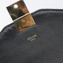 CELINE Chain Shoulder Bag Leather Brown Gold Auth LN054V-17
