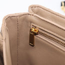 CELINE Chain Shoulder Bag Leather Brown Gold Auth LN054V-21
