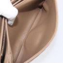 CELINE Chain Shoulder Bag Leather Brown Gold Auth LN054V-25
