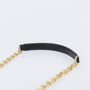 CELINE Chain Shoulder Bag Leather Brown Gold Auth LN054V-9
