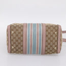 GUCCI GG Canvas Sherry Line Boston Bag 2way Beige Gold Tone 247205 Auth LN056A-5
