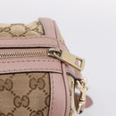 GUCCI GG Canvas Sherry Line Boston Bag 2way Beige Gold Tone 247205 Auth LN056A-10