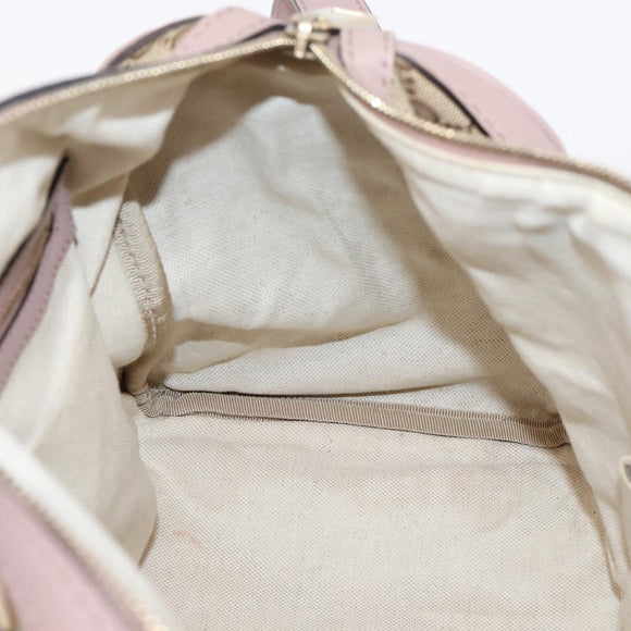 GUCCI GG Canvas Sherry Line Boston Bag 2way Beige Gold Tone 247205 Auth LN056A
