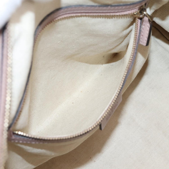 GUCCI GG Canvas Sherry Line Boston Bag 2way Beige Gold Tone 247205 Auth LN056A