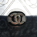 CHANEL Icon Chain Shoulder Bag Vinyl Clear Silver CC Auth LN057M-16