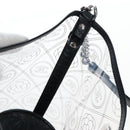 CHANEL Icon Chain Shoulder Bag Vinyl Clear Silver CC Auth LN057M-26