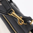 CELINE Trapeze Hand Bag Canvas 2way Orange Gold Tone Auth LN058A-16