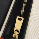 CELINE Trapeze Hand Bag Canvas 2way Orange Gold Tone Auth LN058A-21