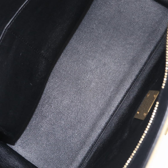 CELINE Trapeze Hand Bag Canvas 2way Orange Gold Tone Auth LN058A