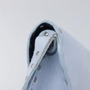 CELINE Shoulder Bag Leather Light Blue Silver Auth LN059A-18