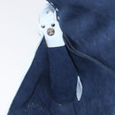 CELINE Shoulder Bag Leather Light Blue Silver Auth LN059A-25