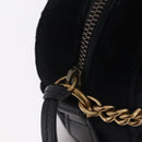 GUCCI GG Marmont Chain Shoulder Bag Velor Black Gold Tone 448065 Auth LN060V-9