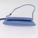 GUCCI GG Marmont Shoulder Bag Leather Light Blue Gold Tone 453878 Auth LN063V-6
