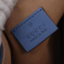 GUCCI GG Marmont Shoulder Bag Leather Light Blue Gold Tone 453878 Auth LN063V-21