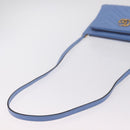 GUCCI GG Marmont Shoulder Bag Leather Light Blue Gold Tone 453878 Auth LN063V-8
