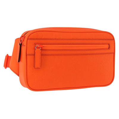 GUCCI GuccissimaGG Waist Bag Leather Orange Silver 771422 Auth LN064V