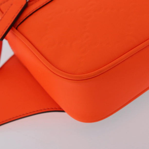 GUCCI GuccissimaGG Waist Bag Leather Orange Silver 771422 Auth LN064V