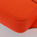 GUCCI GuccissimaGG Waist Bag Leather Orange Silver 771422 Auth LN064V-13