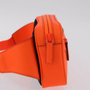 GUCCI GuccissimaGG Waist Bag Leather Orange Silver 771422 Auth LN064V-5