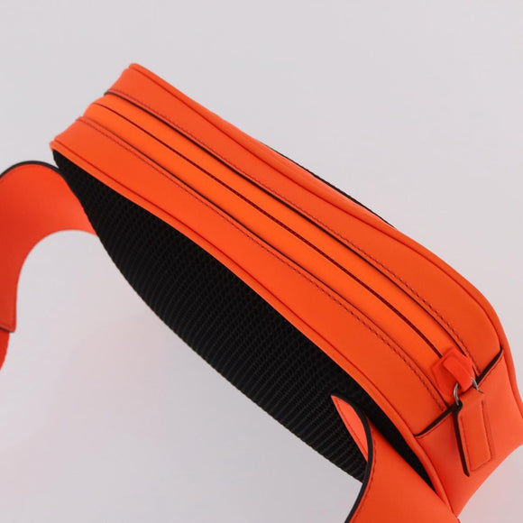 GUCCI GuccissimaGG Waist Bag Leather Orange Silver 771422 Auth LN064V