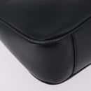 GUCCI Bamboo Shoulder Bag Leather Black Gold Tone 001 1998 1638 Auth LN065-12