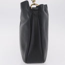 GUCCI Bamboo Shoulder Bag Leather Black Gold Tone 001 1998 1638 Auth LN065-5