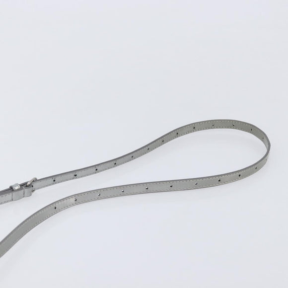 Balenciaga Hour Glass Hand Bag Leather 2way Silver 592833 Auth LN068A