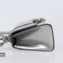 Balenciaga Hour Glass Hand Bag Leather 2way Silver 592833 Auth LN068A-4