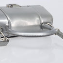 Balenciaga Hour Glass Hand Bag Leather 2way Silver 592833 Auth LN068A-7
