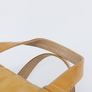 CHANEL Choco Bar Hand Bag Patent Yellow Silver CC Auth LN069-11