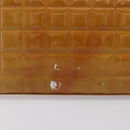 CHANEL Choco Bar Hand Bag Patent Yellow Silver CC Auth LN069-4