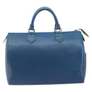 LOUIS VUITTON Epi Speedy 30 Hand Bag Toledo Blue M43005 LV Auth LN070-13