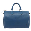 LOUIS VUITTON Epi Speedy 30 Hand Bag Toledo Blue M43005 LV Auth LN070-2
