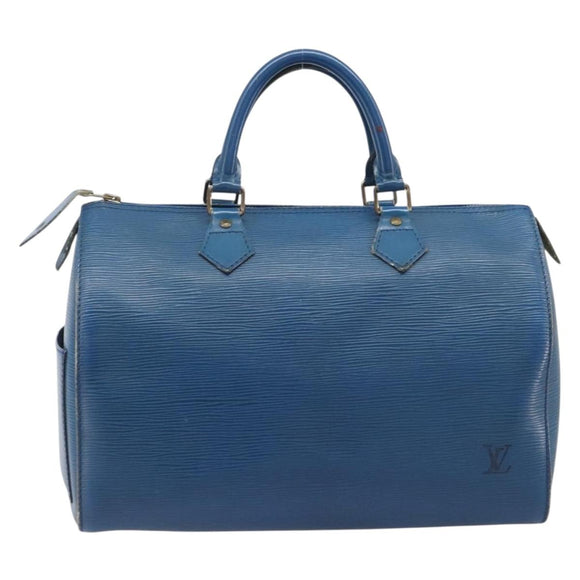 LOUIS VUITTON Epi Speedy 30 Hand Bag Toledo Blue M43005 LV Auth LN070