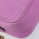 GUCCI GG Marmont Chain Shoulder Bag Leather Pink Gold Tone 447632 Auth LN071A-16