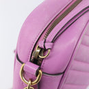 GUCCI GG Marmont Chain Shoulder Bag Leather Pink Gold Tone 447632 Auth LN071A-21