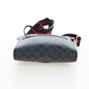 GUCCI GG Supreme Sherry Line Shoulder Bag PVC Black Silver 523599 Auth LN073V-5