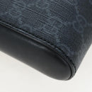 GUCCI GG Supreme Sherry Line Shoulder Bag PVC Black Silver 523599 Auth LN073V-16
