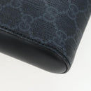 GUCCI GG Supreme Sherry Line Shoulder Bag PVC Black Silver 523599 Auth LN073V-18